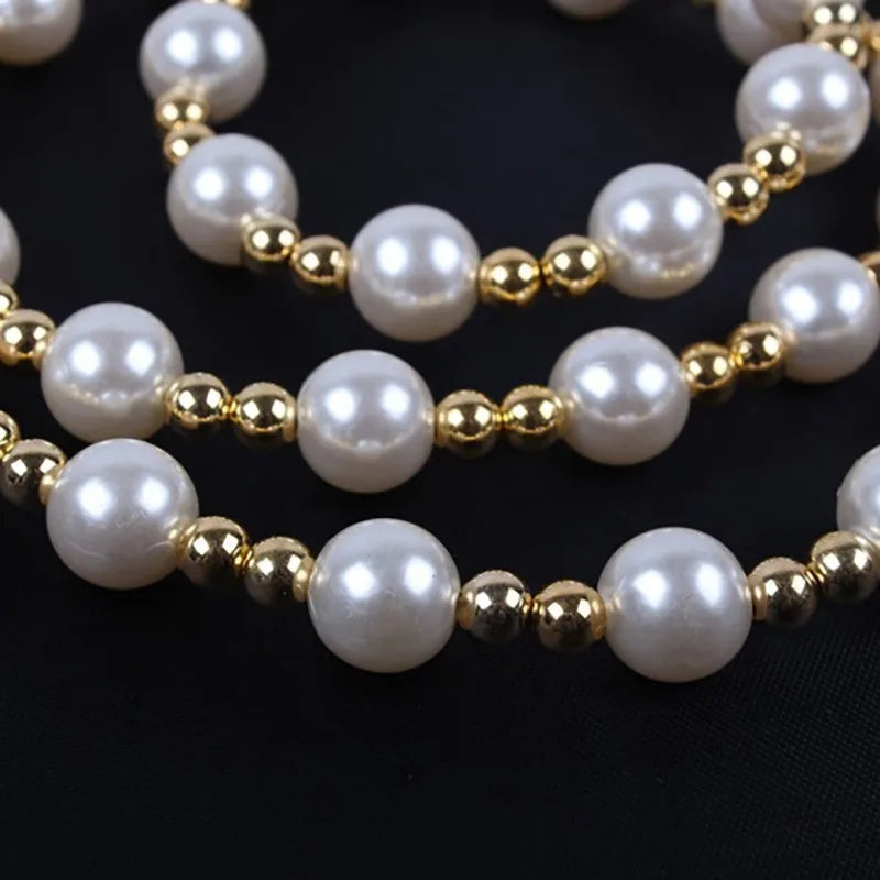 Luxury Pearls Beads Dog Harness Leash