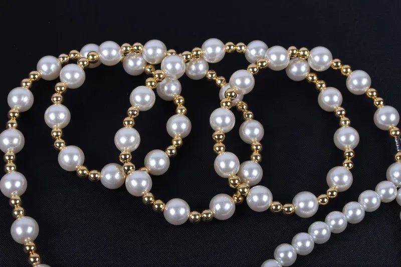 Luxury Pearls Beads Dog Harness Leash