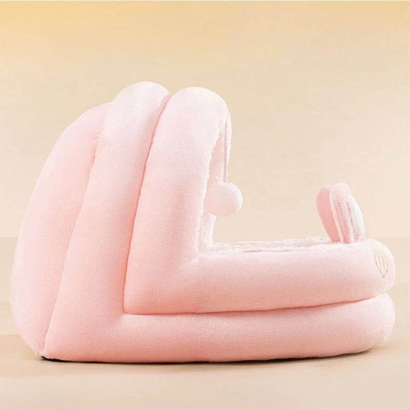 Cat Litter Bed Soft and Cozy with Plush Ball