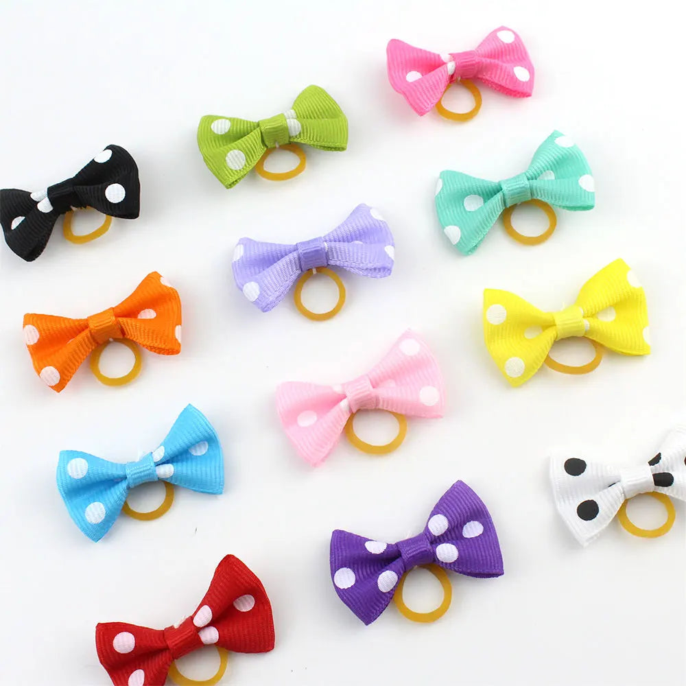 Set Cute Yorkie Pet Bows