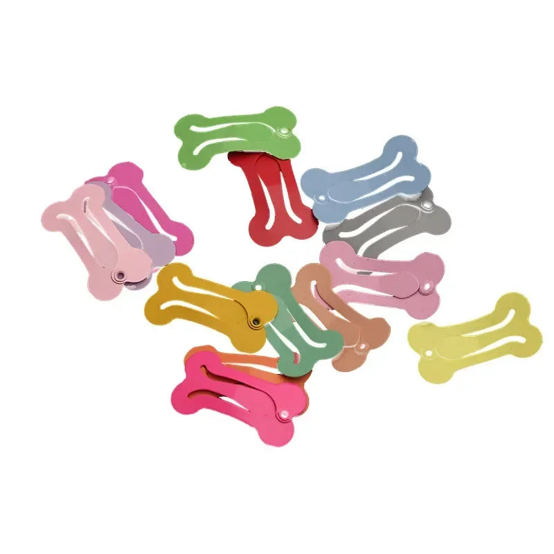 Colorful Bone Shape Hairpin For Pets