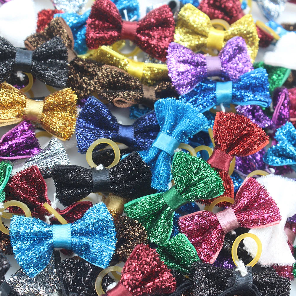 Set Cute Yorkie Pet Bows