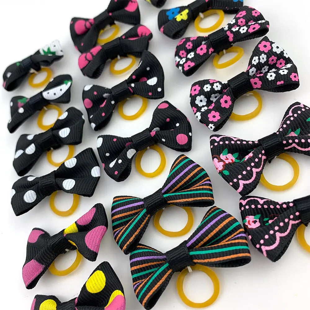 Set Cute Yorkie Pet Bows