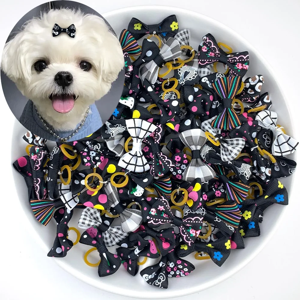 Set Cute Yorkie Pet Bows