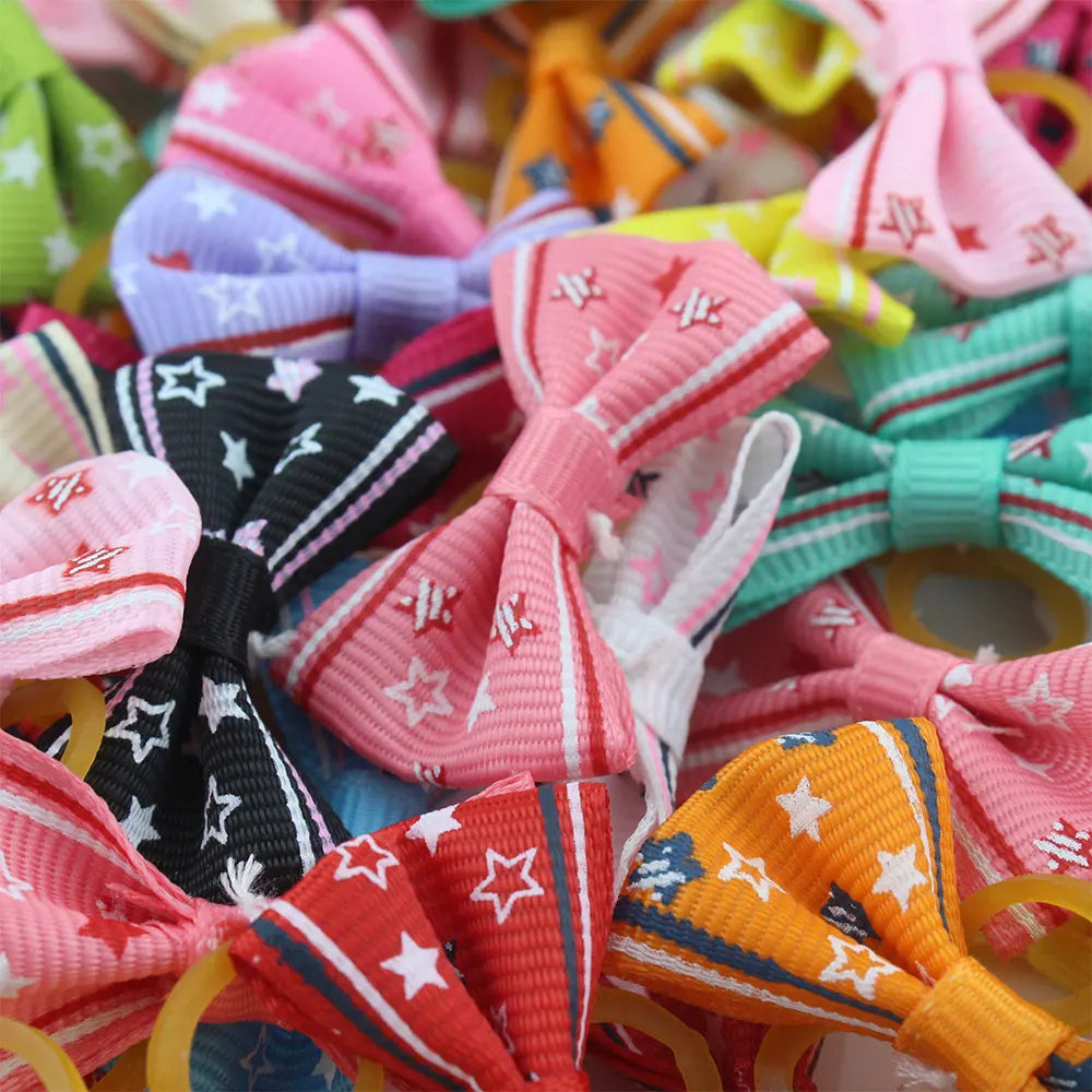 Set Cute Yorkie Pet Bows