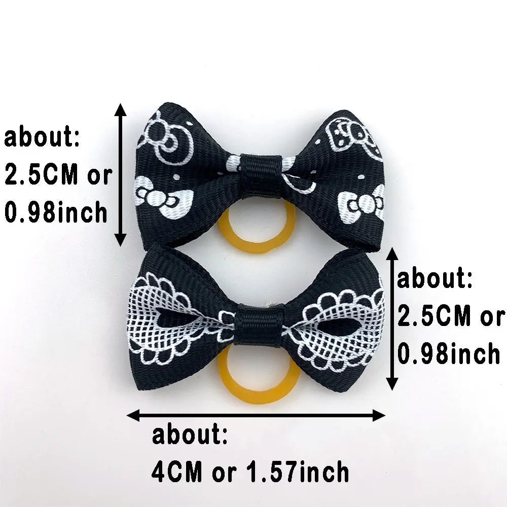 Set Cute Yorkie Pet Bows