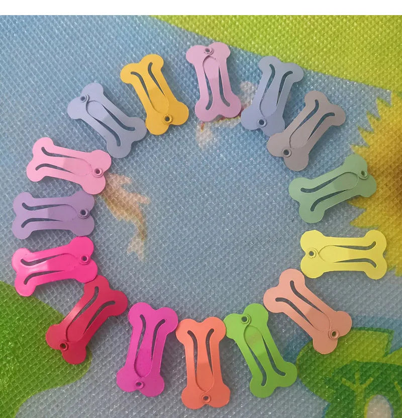 Colorful Bone Shape Hairpin For Pets