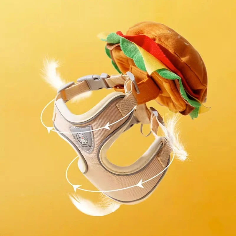 Hamburger Bag Dog Harness Set