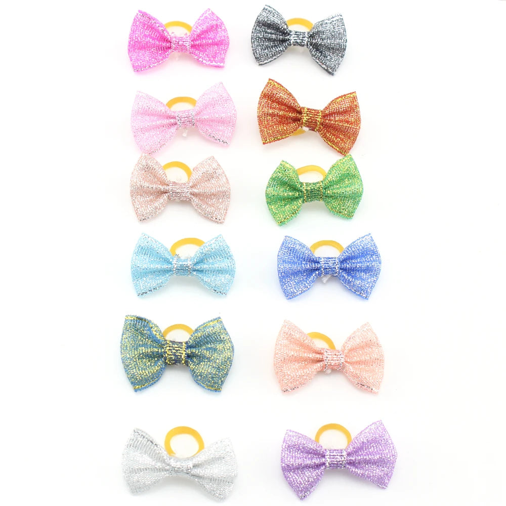 Set Cute Yorkie Pet Bows