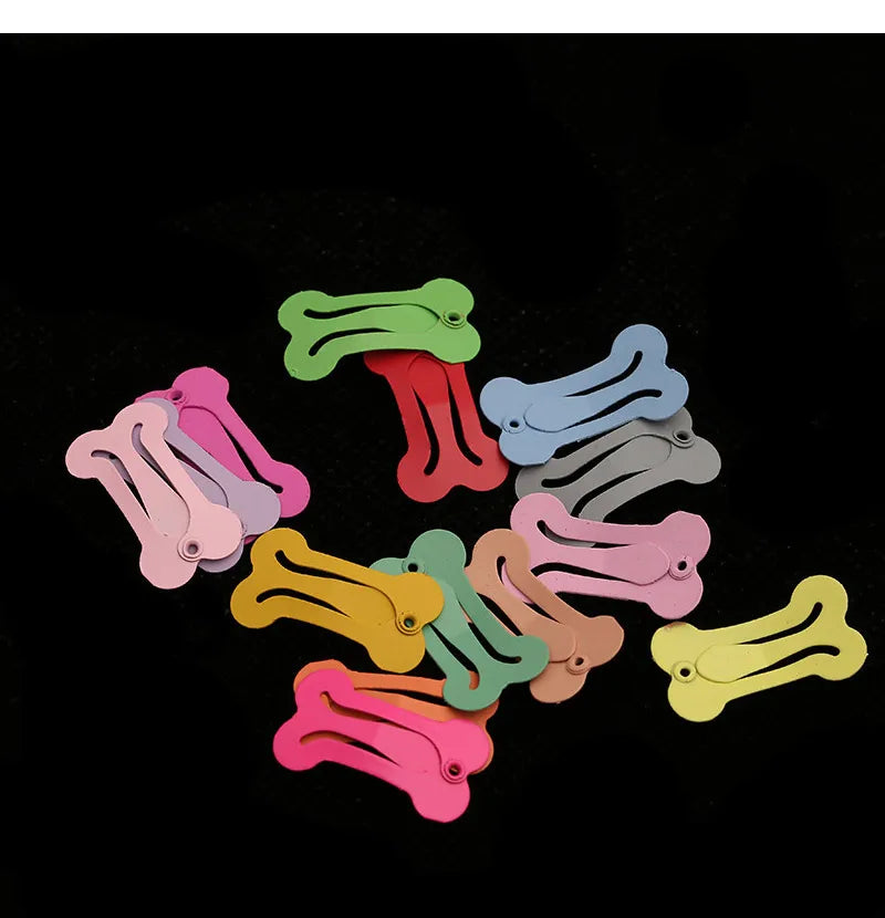 Colorful Bone Shape Hairpin For Pets