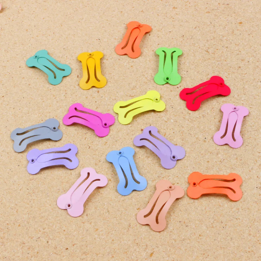Colorful Bone Shape Hairpin For Pets