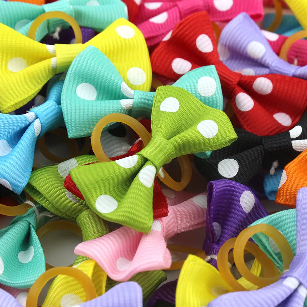 Set Cute Yorkie Pet Bows