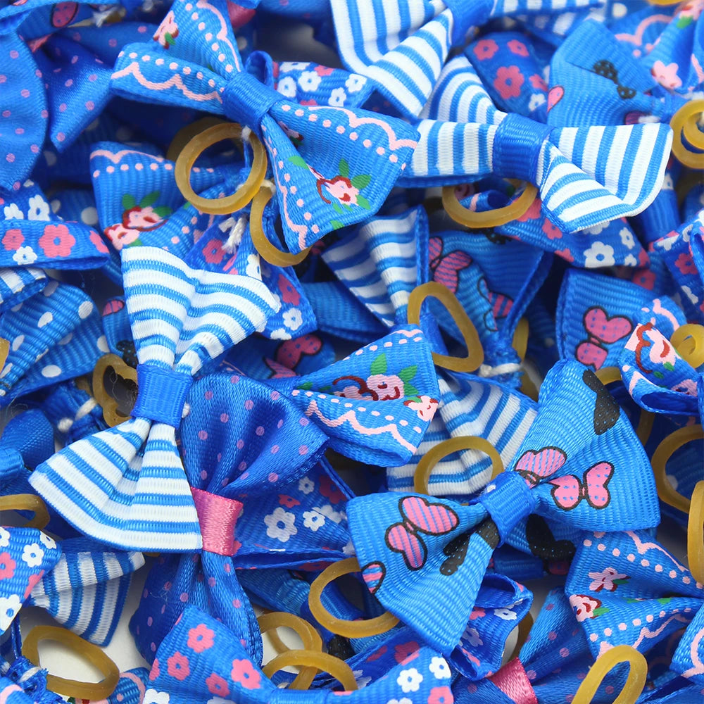 Set Cute Yorkie Pet Bows