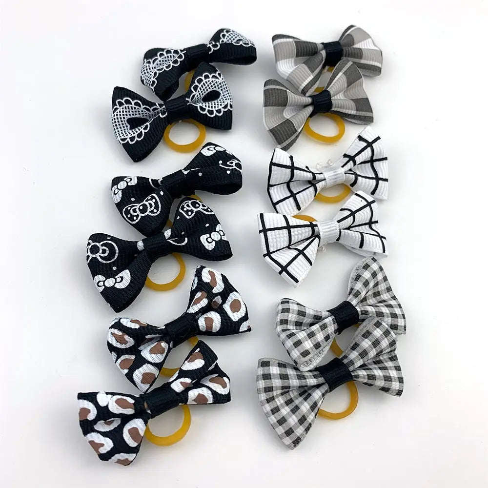 Set Cute Yorkie Pet Bows
