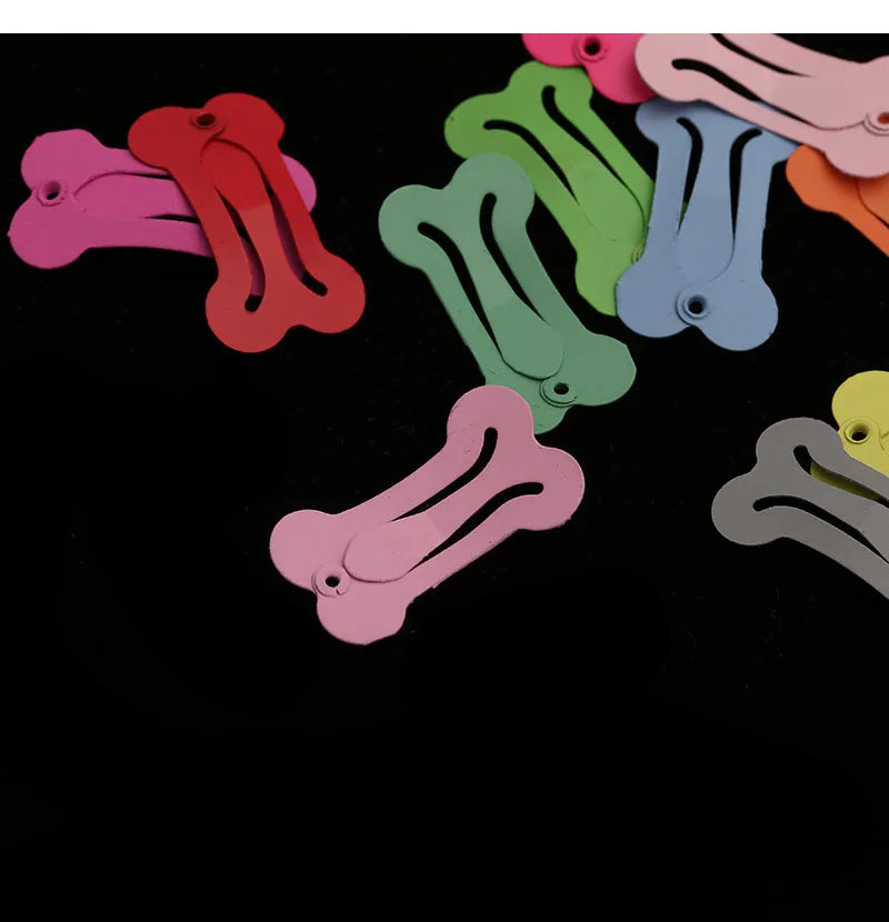Colorful Bone Shape Hairpin For Pets