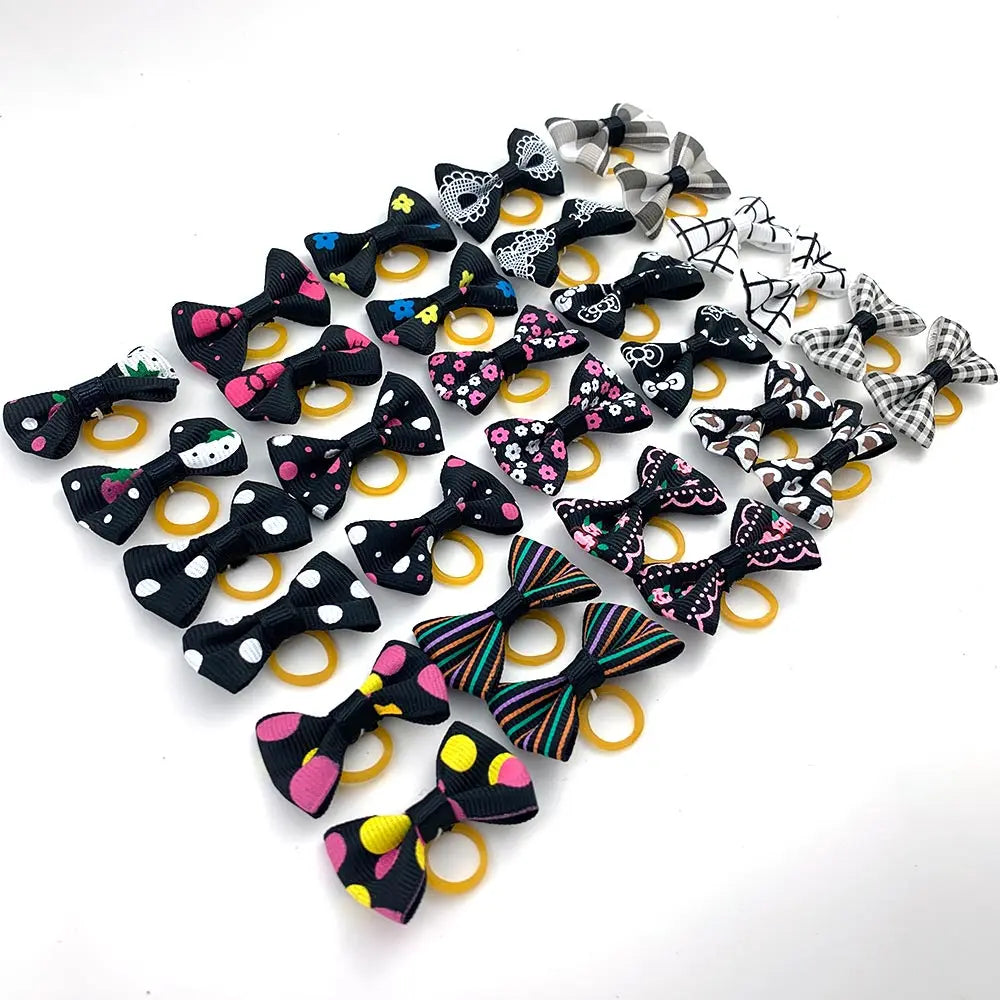 Set Cute Yorkie Pet Bows