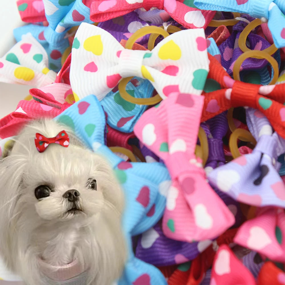 Set Cute Yorkie Pet Bows