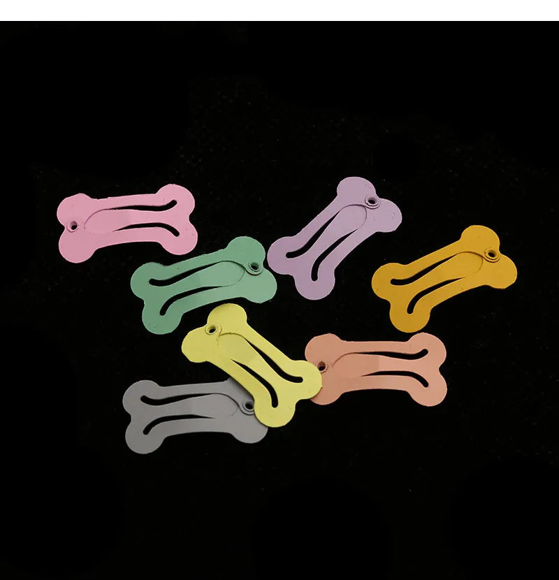 Colorful Bone Shape Hairpin For Pets