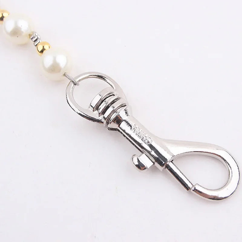 Luxury Pearls Beads Dog Harness Leash