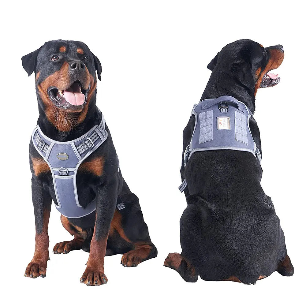 Reflective Tactical Harness For Large Small Dogs