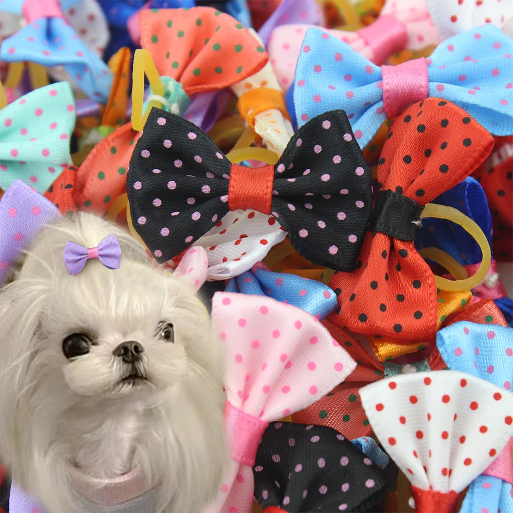 Set Cute Yorkie Pet Bows