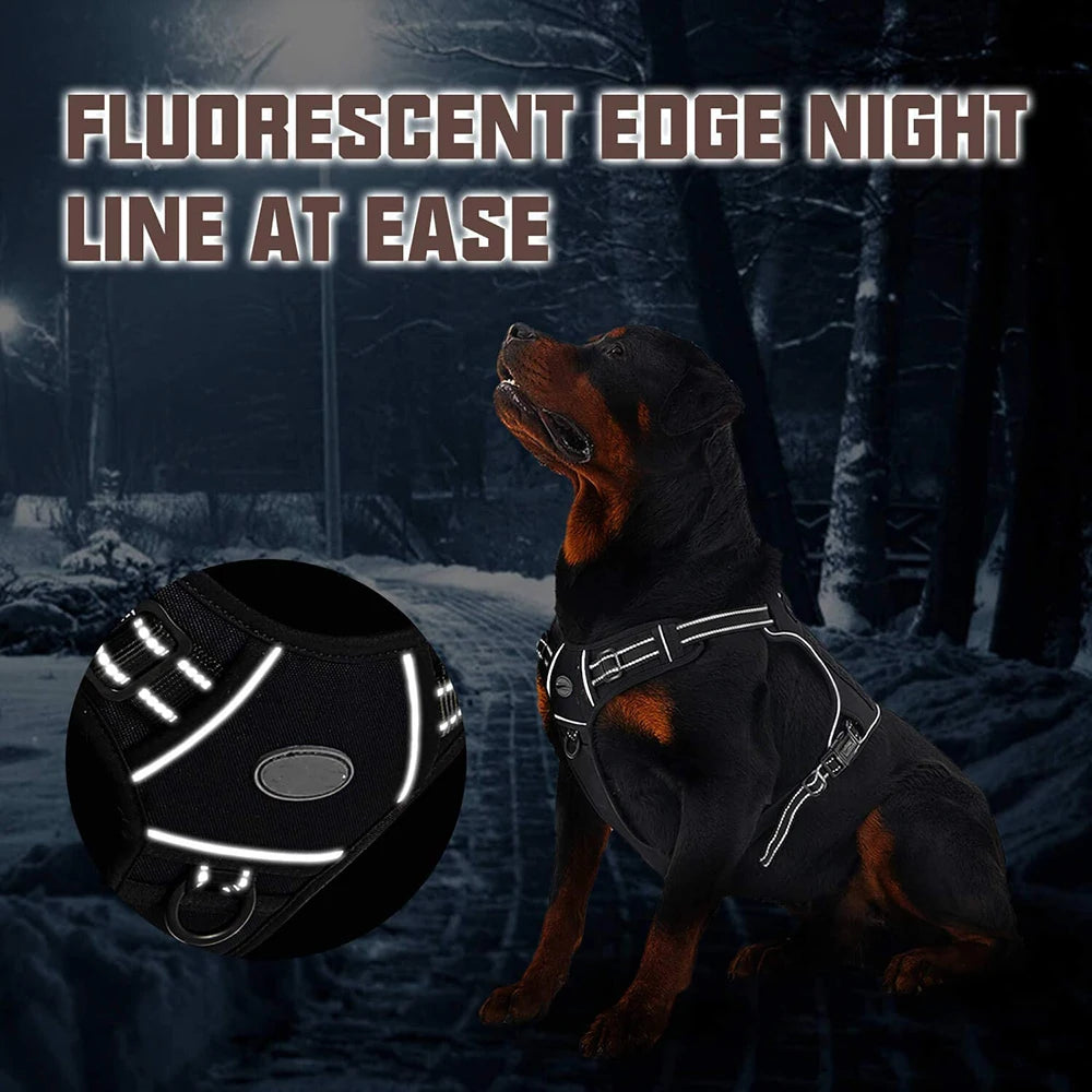 Reflective Tactical Harness For Large Small Dogs