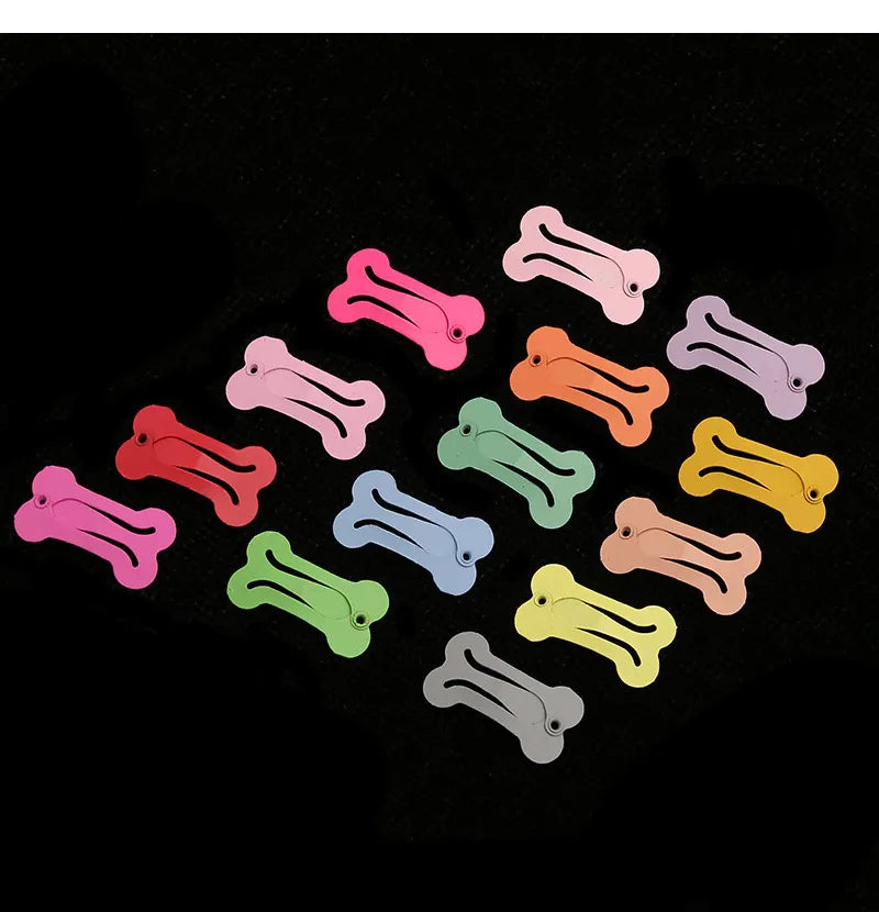 Colorful Bone Shape Hairpin For Pets