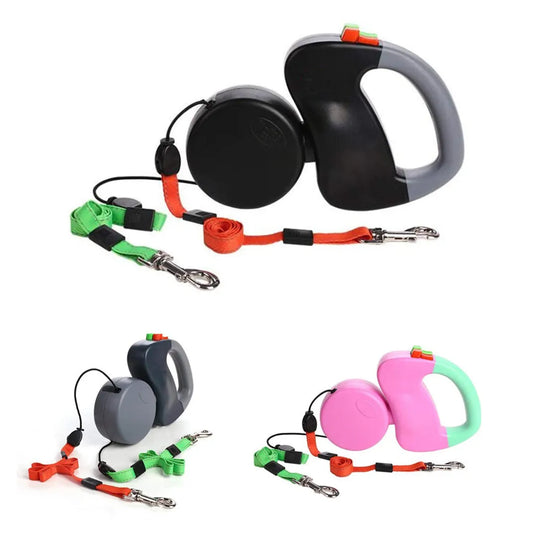 Double Dogs Extendable Retractable Lead