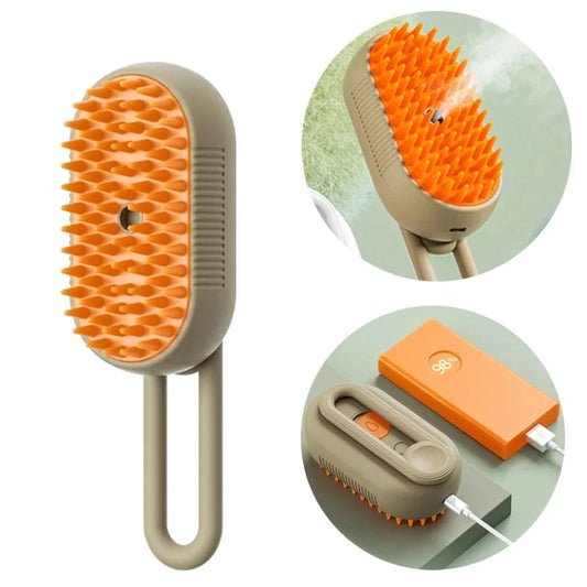 3 In 1 Cat Steam Brush Electric Cat Comb