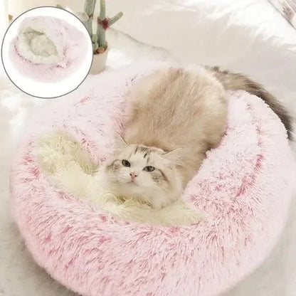 Cozy Round Pet Bed with Detachable Cover