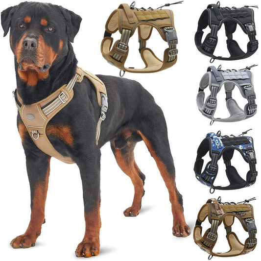 Reflective Tactical Harness For Large Small Dogs