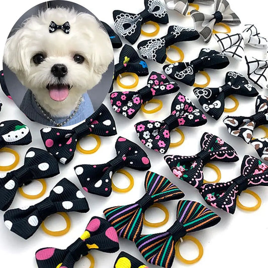 Set Cute Yorkie Pet Bows