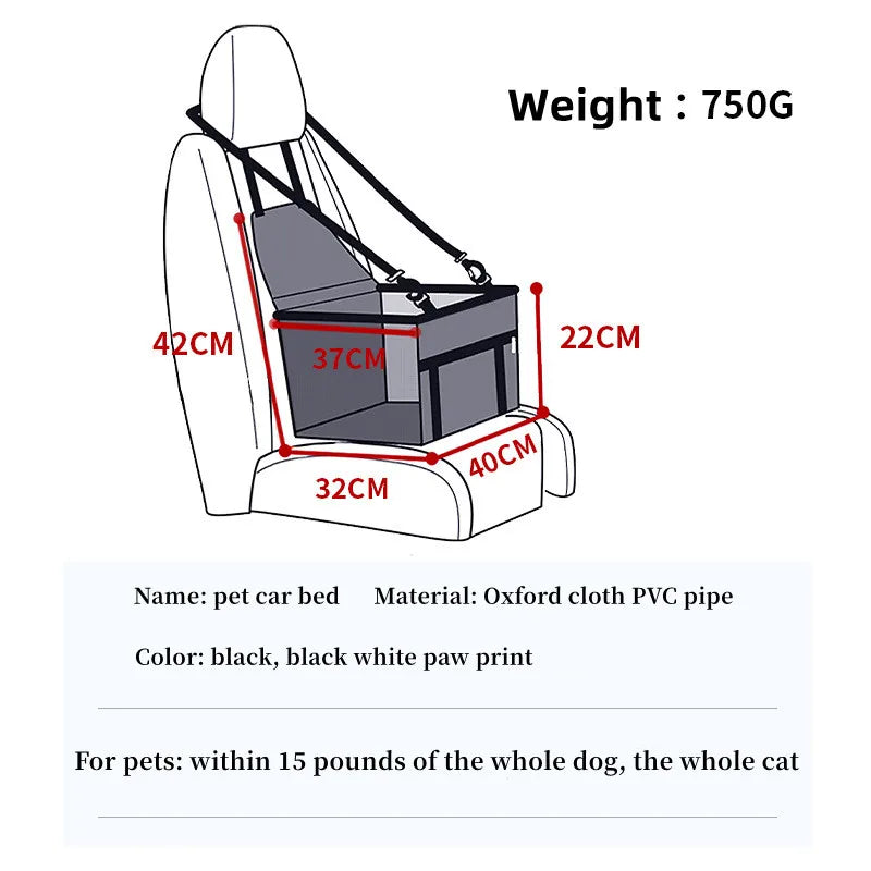 Pet Car Carrier Seat Bag