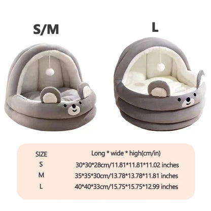 Cat Litter Bed Soft and Cozy with Plush Ball